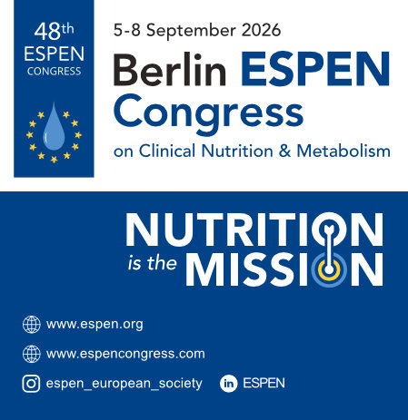 48th ESPEN Congress Berlin, 5.-8. September 2026 - Nutrition is the Mission